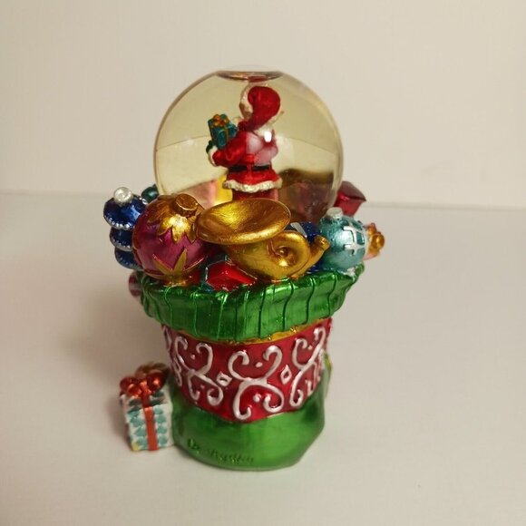Christopher Radko Stocking Mini Snowglobe Christmas 4 x 4 Presents Santa Claus - Picture 6 of 12